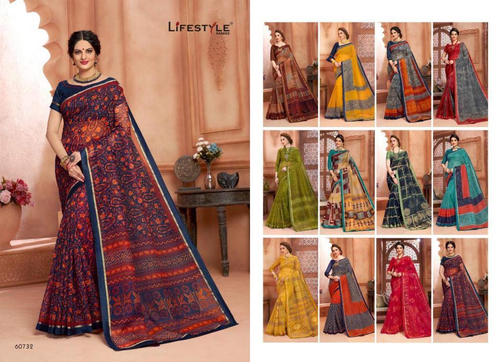 Lifestyle Sarees Charumitra Vol 30 Cotton Print Saree Lifestyle Sarees Charumitra Vol 30 Cotton Print Saree